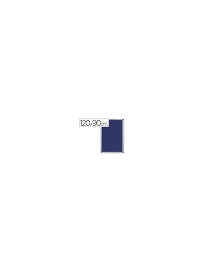 Tablero de anuncios q-connect mural grande fieltro azul 120x90 cm