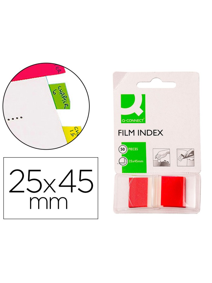 Banderitas separadoras q-connect rojas dispensador de 50 unidades Banderitas separadoras q-connect rojas dispensador de 50 unidades