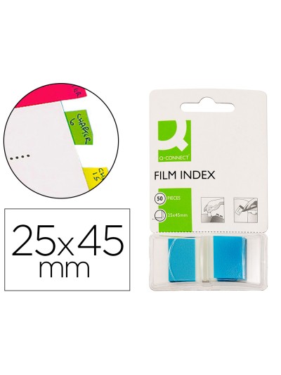 Banderitas separadoras q-connect azules dispensador de 50 unidades