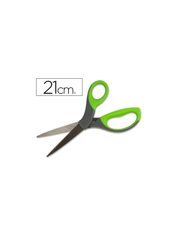 Tijera q-connect mango caucho 8/' 21 cm blister Tijera q-connect mango caucho 8/' 21 cm blister