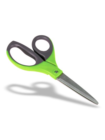 Tijera q-connect mango caucho 8/' 21 cm blister