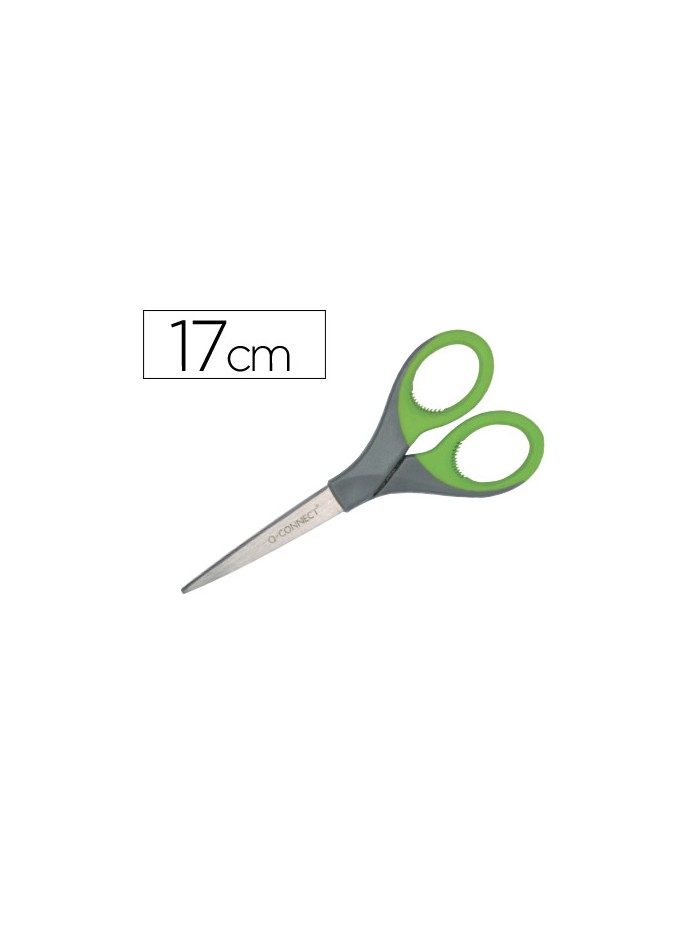 Tijera q-connect mango caucho 7/' 17 cm blister Tijera q-connect mango caucho 7/' 17 cm blister
