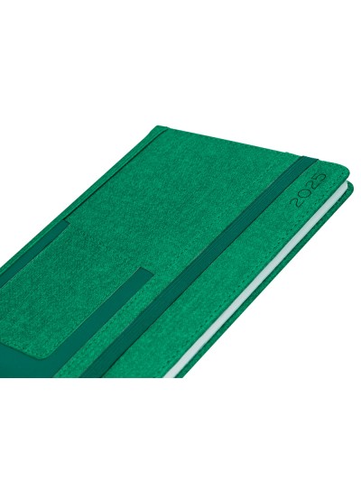 Agenda encuadernada liderpapel saria a5 2025 dia pagina color verde papel 70 gr