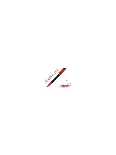 Rotulador q-connect para cd/dvd punta fibra permanente rojo punta redonda 1 mm