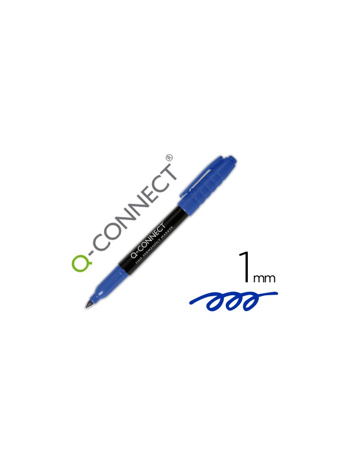 Rotulador q-connect para cd/dvd punta fibra permanente azul punta redonda 1 mm Rotulador q-connect para cd/dvd punta fibra permanente azul punta redonda 1 mm