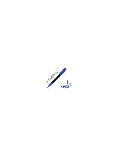 Rotulador q-connect para cd/dvd punta fibra permanente azul punta redonda 1 mm