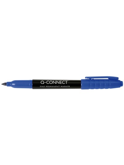 Rotulador q-connect para cd/dvd punta fibra permanente azul punta redonda 1 mm