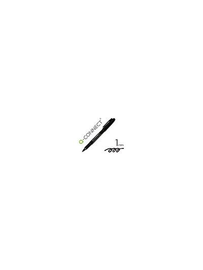 Rotulador q-connect para cd/dvd punta fibra permanente negro punta redonda 1 mm