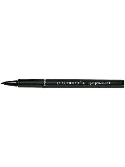 Rotulador q-connect retroproyeccion punta fibra super fina redonda 0,5 mm permanente negro