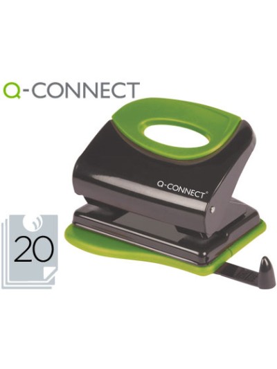 Taladrador q-connect kf00995 metalico con empuñadura de caucho capacidad 20 hojas