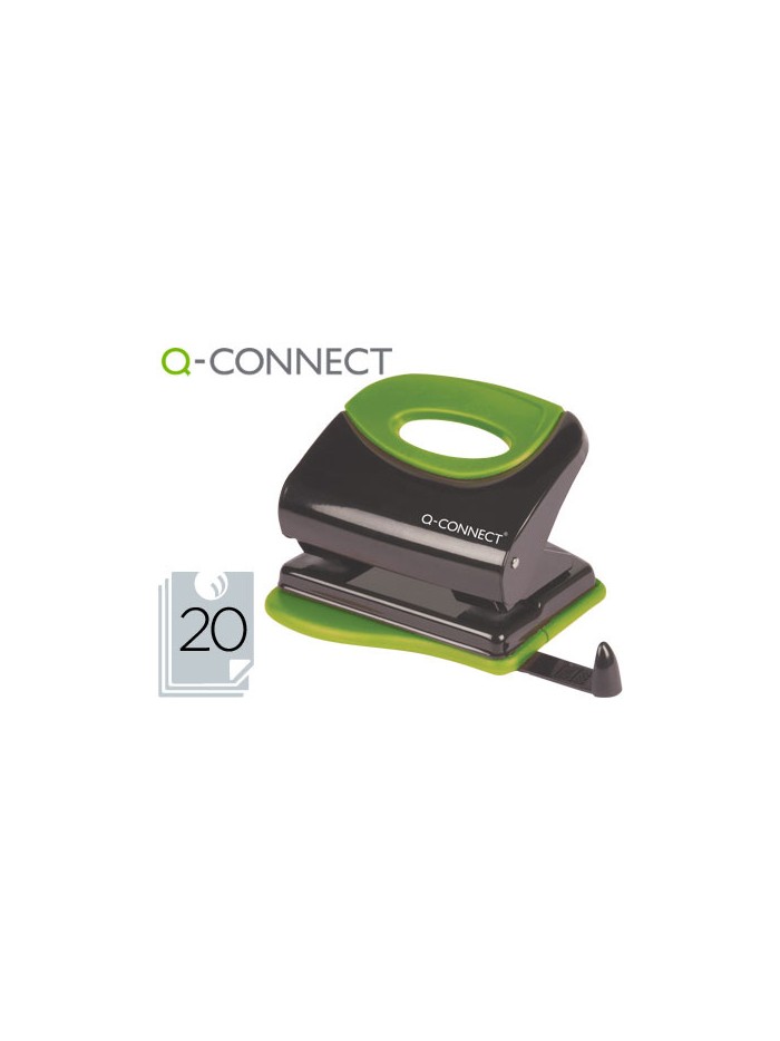 Taladrador q-connect kf00995 metalico con empuñadura de caucho capacidad 20 hojas Taladrador q-connect kf00995 metalico con empuñadura de caucho capacidad 20 hojas