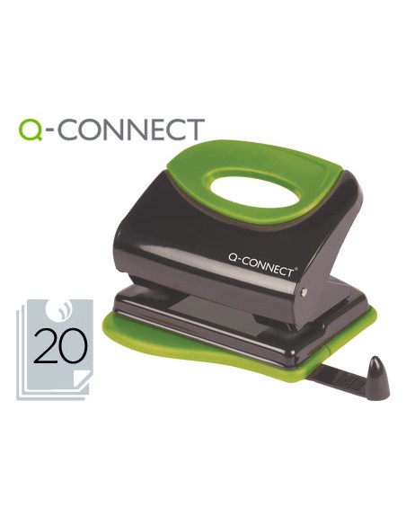 Taladrador q-connect kf00995 metalico con empuñadura de caucho capacidad 20 hojas