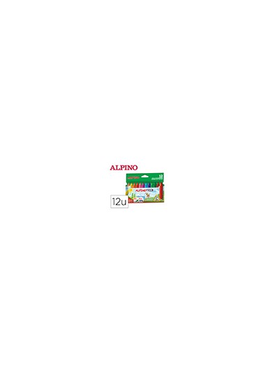 Lapices cera alpinotrix triangulares caja 12 colores