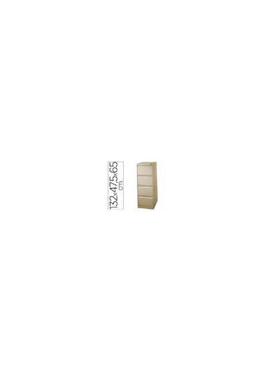 Fichero cajones de suelo metal 4 cajones 132 cm alto 65 cm prof 47,5 ancho beige n.34 guias telescopicas antivuelco