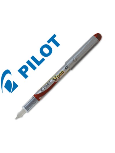Pluma pilot v pen silver desechable rojo svp-4wr