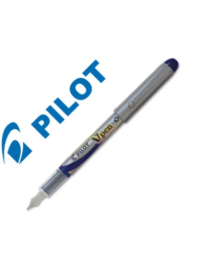 Pluma pilot v pen silver desechable azul svp-4ml