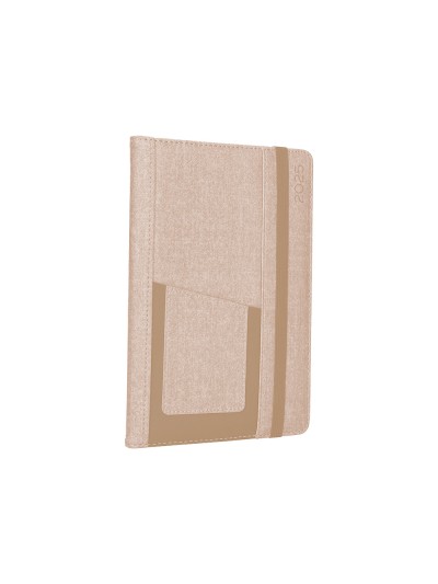 Agenda encuadernada liderpapel saria a5 2025 dia pagina color gris papel 70 gr