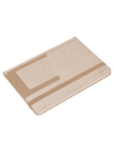 Agenda encuadernada liderpapel saria a5 2025 dia pagina color gris papel 70 gr