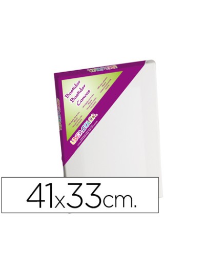 Bastidor lidercolor 6f lienzo grapado lateral algodon 100% marco pawlonia 1,8x3,8 cm bordes madera 41x33 cm