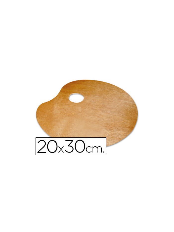 Paleta madera lidercolor ovalada tamaño 20x30 cm grosor 0,3 cm Paleta madera lidercolor ovalada tamaño 20x30 cm grosor 0,3 cm