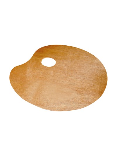 Paleta madera lidercolor ovalada tamaño 20x30 cm grosor 0,3 cm