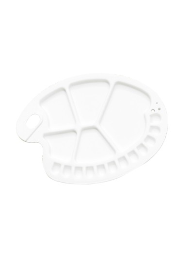 Paleta plastico lidercolor ovalada 17 huecos diestros 30x35 cm