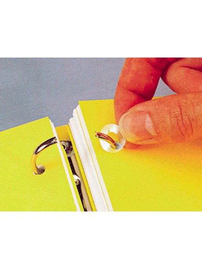 Arandela autoadhesiva liderpapel blanca blister de 100 unidades
