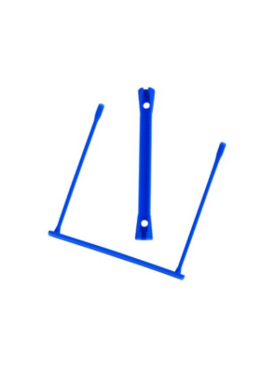 Encuadernador fastener q-connect plastico e-clips color azul caja de 100 unidades