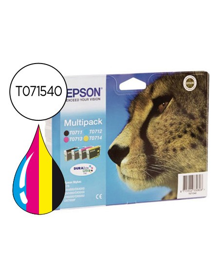 Ink-jet epson stylus d78 d92 d120 dx4000 4050 4400 4450 5000 5050 600 6050 7000f 8400 multipack-t071140+240+340+440-