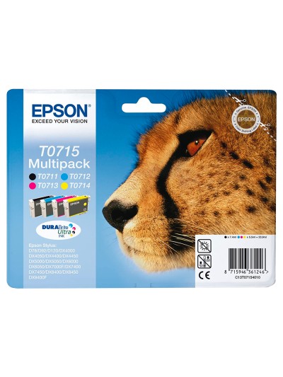 Ink-jet epson stylus d78 d92 d120 dx4000 4050 4400 4450 5000 5050 600 6050 7000f 8400 multipack-t071140+240+340+440-