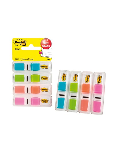 Banderitas señalizadoras post-it 3+1 gratis clipstrip