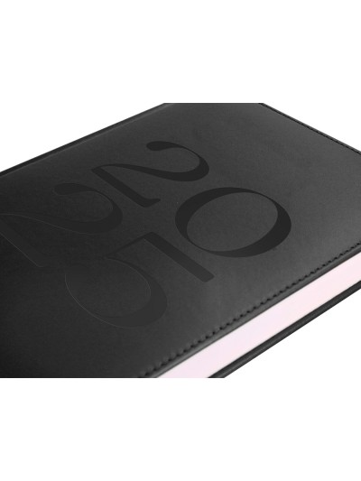 Agenda encuadernada liderpapel creta 80x15 mm 2025 semana vista color negro papel 70 gr