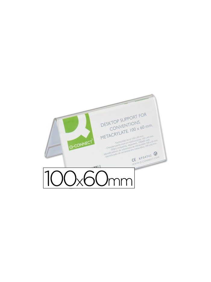 Identificador sobremesa q-connect metacrilato 100x60 mm ref.5729 Identificador sobremesa q-connect metacrilato 100x60 mm ref.5729