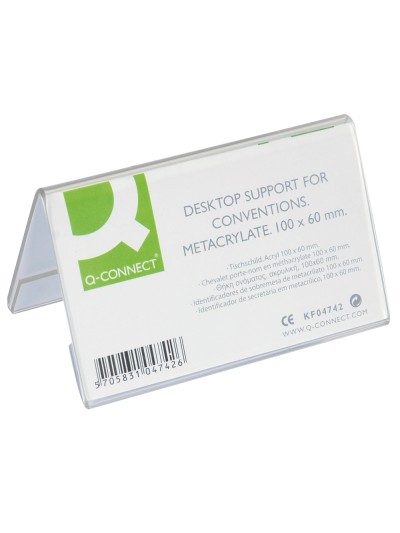 Identificador sobremesa q-connect metacrilato 100x60 mm ref.5729