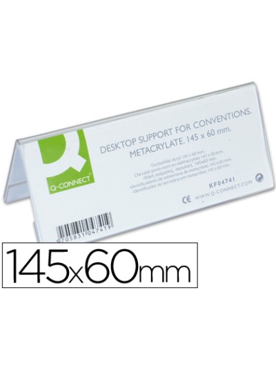 Identificador sobremesa q-connect metacrilato 145x60 mm ref.5728