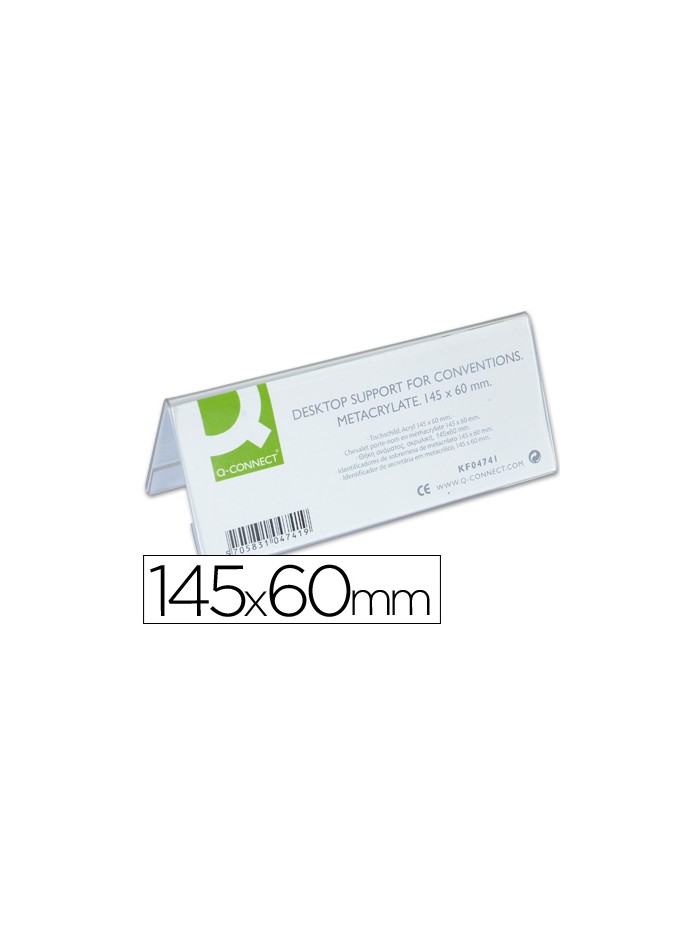 Identificador sobremesa q-connect metacrilato 145x60 mm ref.5728 Identificador sobremesa q-connect metacrilato 145x60 mm ref.5728