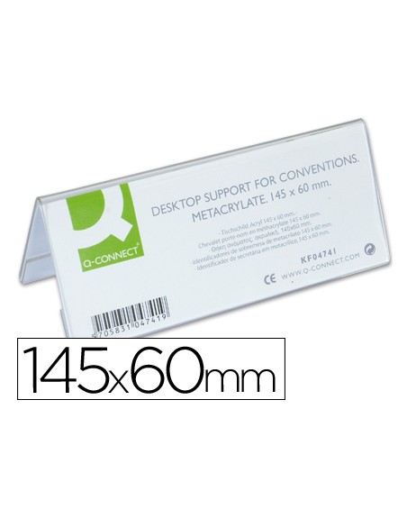 Identificador sobremesa q-connect metacrilato 145x60 mm ref.5728