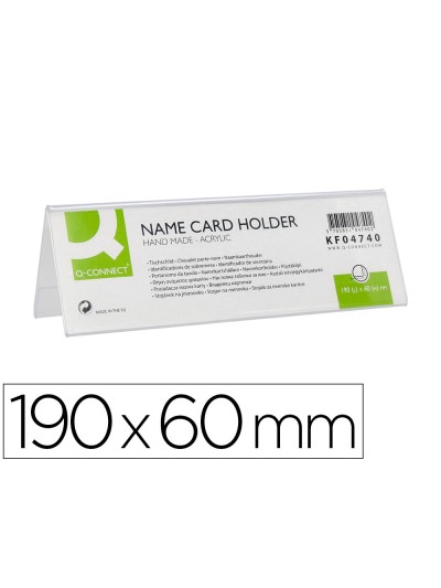 Identificador sobremesa q-connect metacrilato 190x60 mm ref.5727
