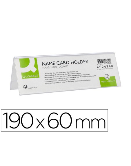 Identificador sobremesa q-connect metacrilato 190x60 mm ref.5727