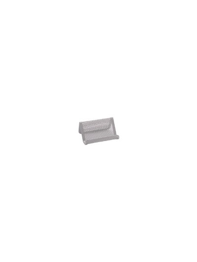 Portatarjetas q-connect metalico plata 11x7,5x5 cm