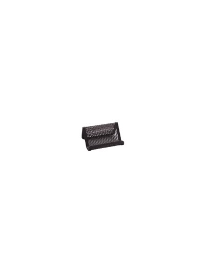 Portatarjetas q-connect metalico negro 11x7,5x5 cm