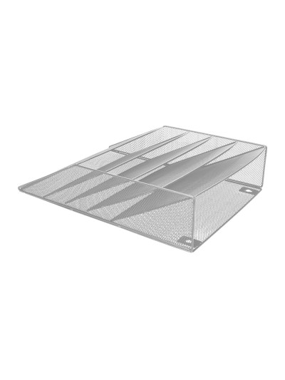 Expositor mural q-connect de pared 5 bandejas din a4 plateado 9,3x31,5x44 cm
