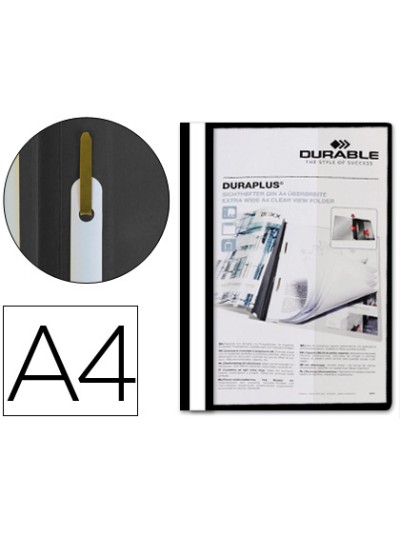 Carpeta duraplus din a4 con fastener negro durable