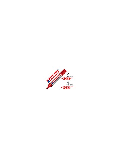 Rotulador edding punta fibra permanente 550 rojo n.2 punta redonda recargable