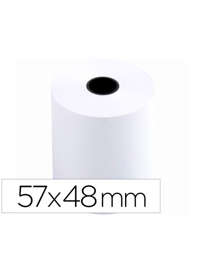 Rollo sumadora q-connect termico 57 mm ancho x 48 mm diametro sin bisfenol a