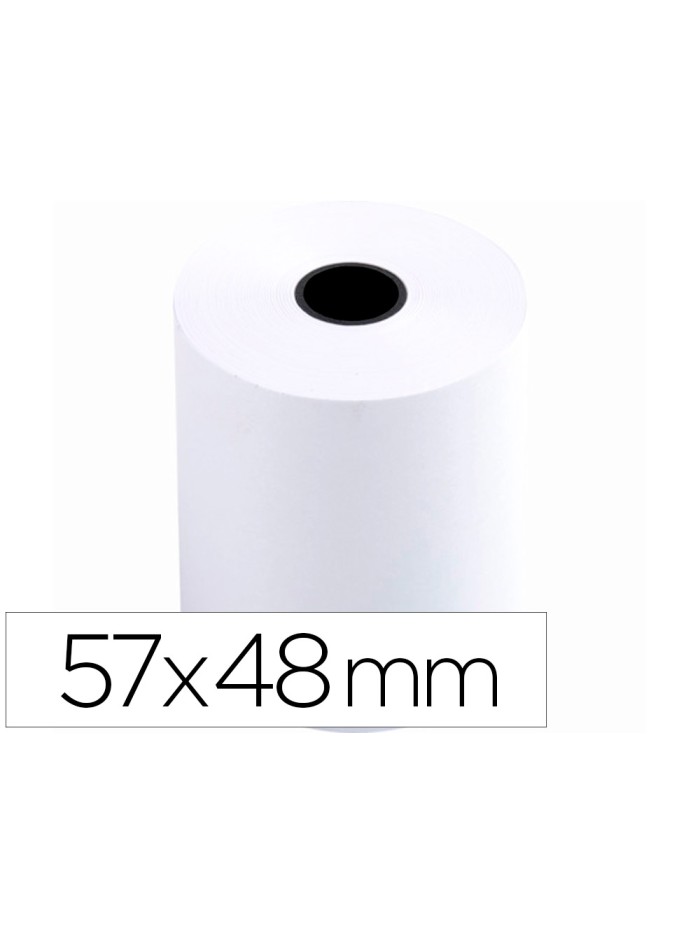 Rollo sumadora q-connect termico 57 mm ancho x 48 mm diametro sin bisfenol a Rollo sumadora q-connect termico 57 mm ancho x 48 mm diametro sin bisfenol a