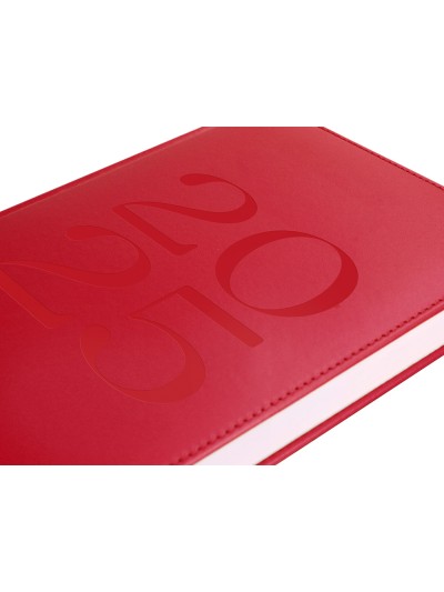 Agenda encuadernada liderpapel creta 80x150 mm 2025 semana vista color rosa buganvilla papel 70 gr