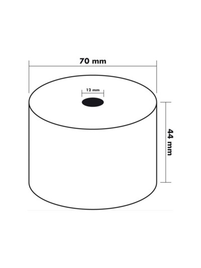Rollo sumadora q-connect electro 44 mm ancho x 70 mm diametro sin bisfenol a