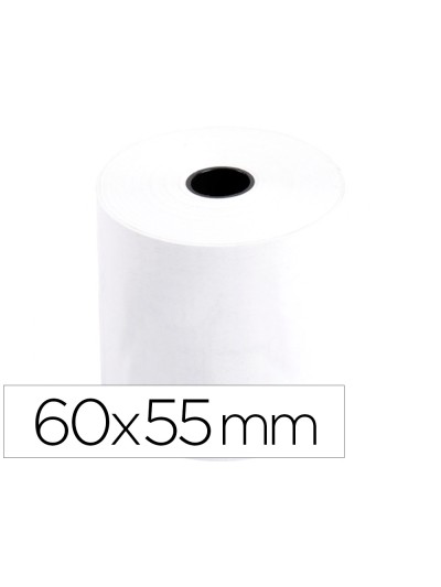Rollo sumadora q-connect termico 60 mm ancho x 55 mm diametro sin bisfenol a