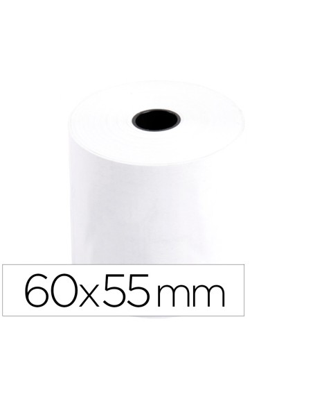 Rollo sumadora q-connect termico 60 mm ancho x 55 mm diametro sin bisfenol a